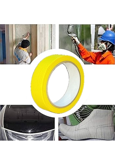 Renkli Maskeleme Kağıt Bant Boya Bandı 24mmx20mt Sarı