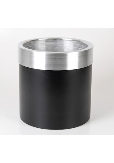 Rüzgar Yapay Çiçekçilik 30x30 Siyah Silver Saksı Siyah Gümüş