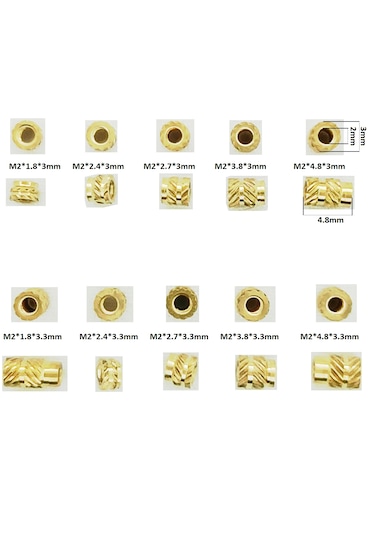 Yate10 500 Adet M2 Laptop Dişi Pirinç Somun Seti Kutulu