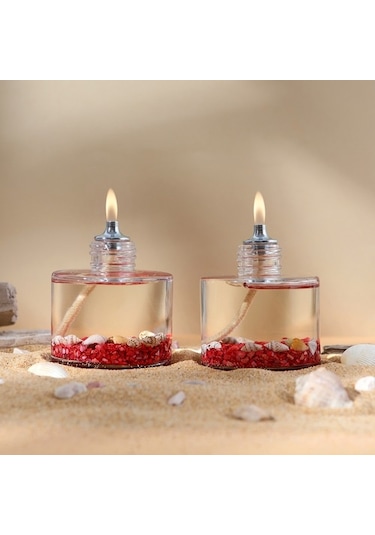 Imperiums Ocean Red Cylinder Dekoratif Kandil Mum