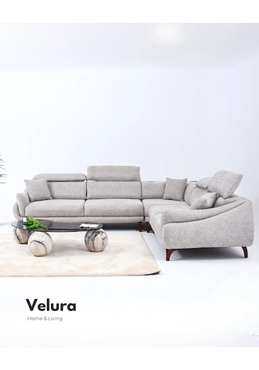 Ezel Motorlu Köşe Takımı & Hoparlörlü, Usb Portlu, Genişleyebilir Büyük Köşe Takımı Antrasit