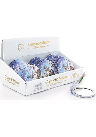 Taşlı İstanbul Tasarımı El Aynası İnce Alk2479a Renkli