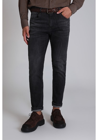 Lufian Owen Smart Jean Erkek Pantolon Slim Fit Grey Grey 112200220100151 Grey