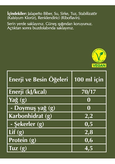 Fersan Jalapeno Biber Turşusu 720 Cc