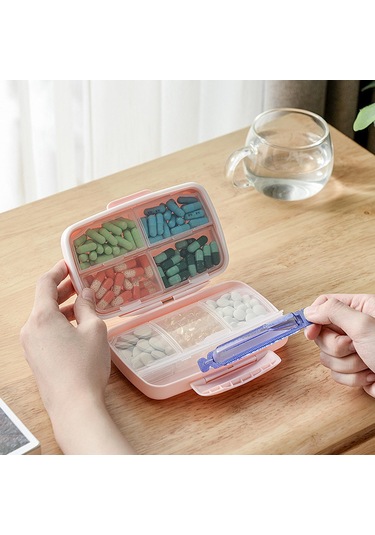 Suntek 7 Gün İlaç Kabı Tutucu Tablet Hap Sıralayıcısı Pembe
