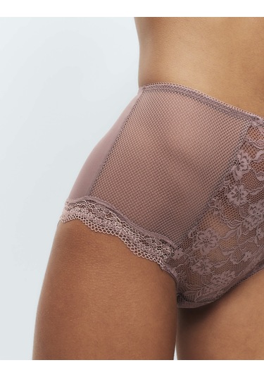Marks & Spencer 3 Lü Dantelli Full Brief Külot Kahverengi