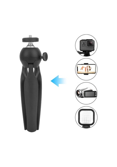 Ayarlanabilir Masaüstü Slr Tripod Standı Mini Seyahat Top Kafa Malzemeleri Siyah Abs Malzemesi