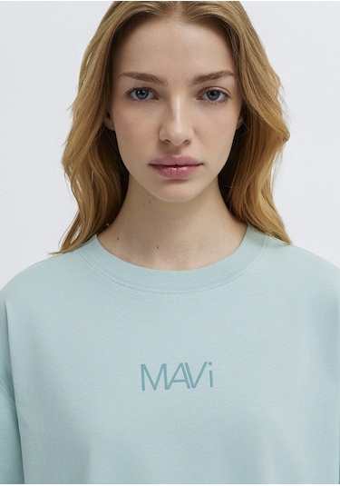 Mavi - Mavi Logo Baskılı Yeşil Tişört 1613884-71456