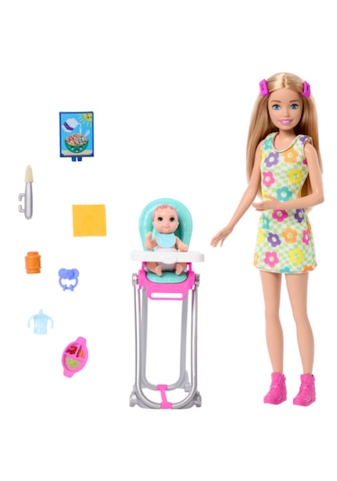 Barbie HTK35 Bebek Bakıcısı Skipper ve Aksesuarları Oyun Setleri