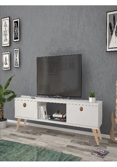 Mbes Mobilya Eda Beyaz 140 Cm Tv Ünitesi
