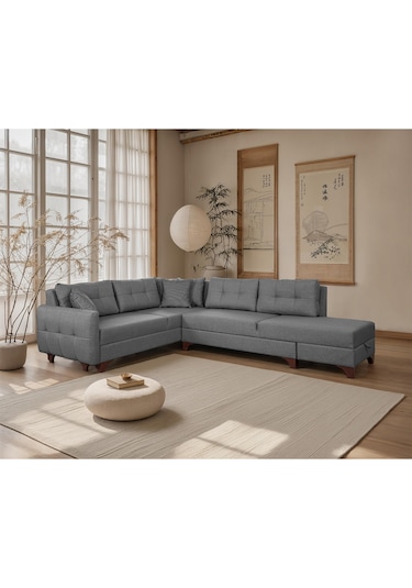 Eymense Cloft Köşe Koltuk Gri