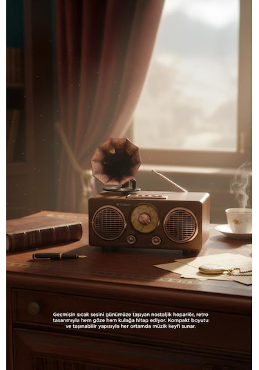 Troima D89 Nostaljik Bluetooth Hoparlör