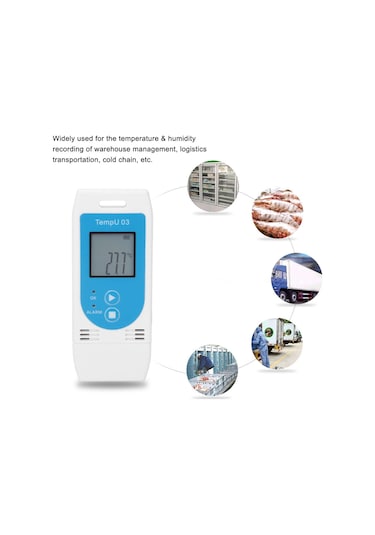 Springsun Tempu03 Usb Sıcaklık Ve Nem Kaydedici - 32000 Veri Noktası, Pdf/csv Raporu, Ip54 Koruma, Lcd Ekranlı Ölçüm Aleti