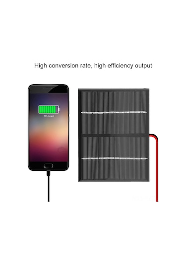 Yuntech01 12v 1.5w A Sınıfı Çok Kristal Güneş Paneli + Alligator Klem, Yüksek Verimli Dönüşüm, Dıy Modülü, Düşük Güçlü Cihazlar İçin