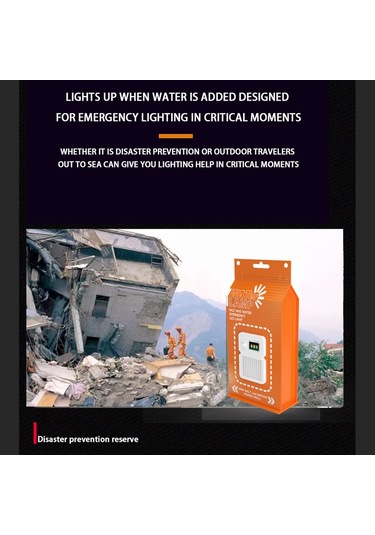Aubyhe Tuzlu Su İle Çalışan Led Fener, Dış Mekan Işığı, Şarj Gerektirmeyen, 200 Saat Süre, Portatif Kamp Lambası Turuncu Tuz Paketi Yok Çok Renkli