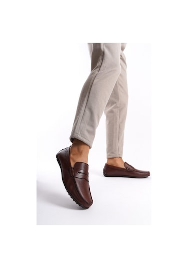Mubiano Hakiki Deri Mbabd274-tb Erkek Taba Loafer Taba
