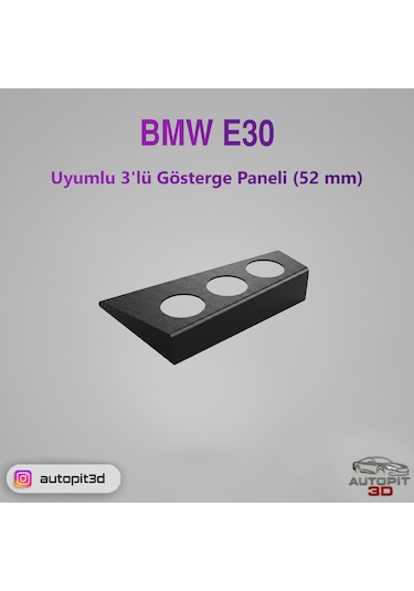 Bmw E30 Uyumlu 3'lü Gösterge Paneli 52 Mm