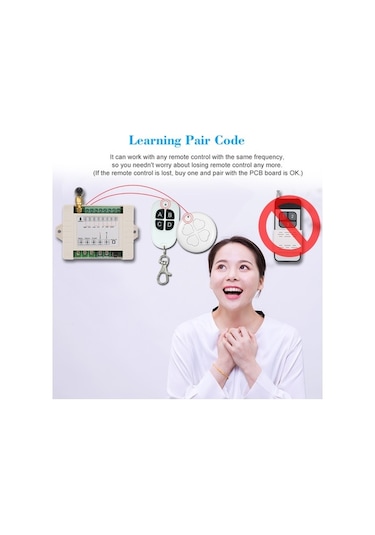 Pazly Ac85-250v 10a 2k 433mhz 3 Fonksiyonlu Motor Kumanda Modülü - Kablosuz Limit Anahtarlı + Rf Kumanda Diğer