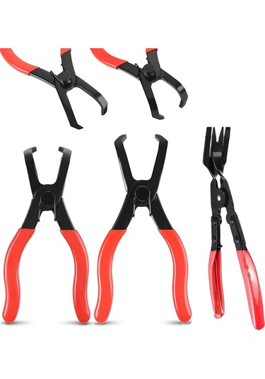 Xurunkeji Gövde Klipsli Pense Seti, 30 Derece Ve 80 Derece İtmeli Pim Pense