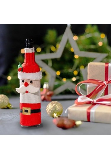 Noel Partisi Şarap Şişesi Dekorasyonu Kol Süsleme Malzemeleri