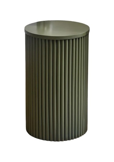 Mariposa Bohem Ahşap Yan Sehpa Yeşil