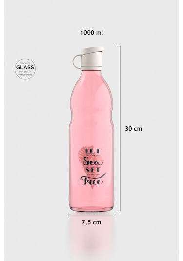 Renga Zen Let The Sea Set 1000 Ml Cam Şişe 182050 Pembe-bej