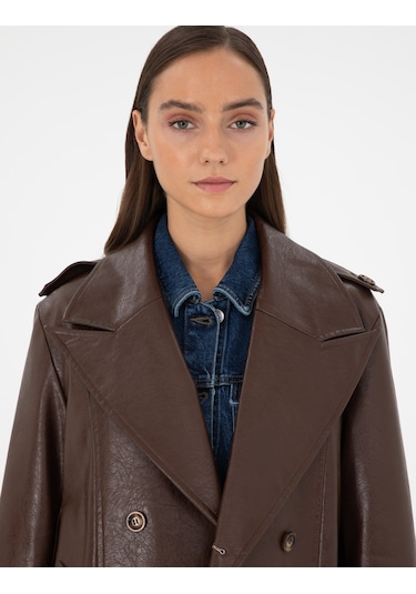Pierre Cardin Kadın Kahverengi Trençkot 50295956-vr029 Kahverengi