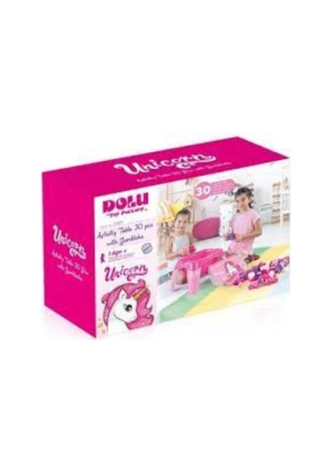 Erkol 2598 Unıcorn Aktıvıte Oyun Masası 30Pcs Mega Blok Çok Renkli