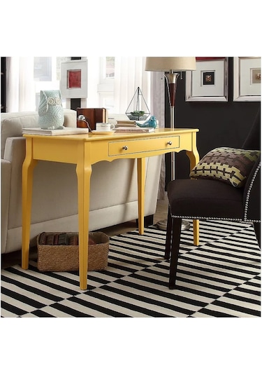 Wooding 110 Cm Masif Sarı Lake Bonamy Çalışma Masası Sarı