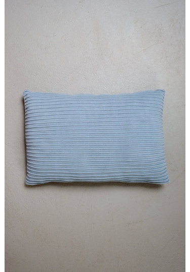 Peraluna Free Pıllow %100 Organik Pamuk Triko Yastık Kılıfı 60x40 Cm Açık Mavi - Açık Mavi