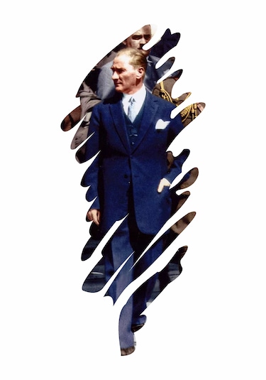 Büyük Atatürk Mustafa Kemal Atatürk Sticker - Araba Oto Motosiklet Karavan Sticker - 00322 15x6 Cm