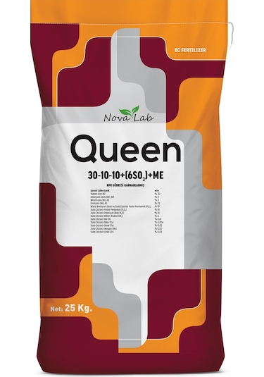 Queen 30 10 10 + 6So3 + Me Npk Suda Çözünür DaMLama Gübresi 25 KG
