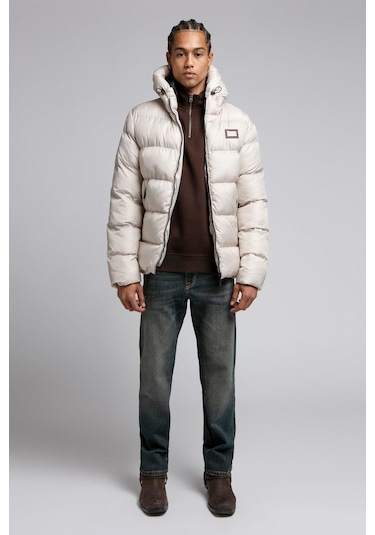 Lee Cooper Monce Erkek Kapüşonlu Mont Bej-20505 Bej