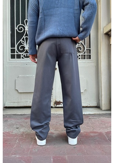Flaw Basic Regular Gabardin Pantolon Gri gri
