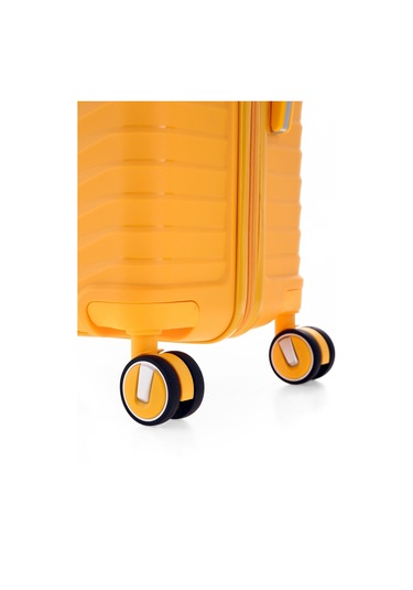 Ultra Dayanıklı 3'lü Set Valiz & Bavul Sarı-1394 Sarı