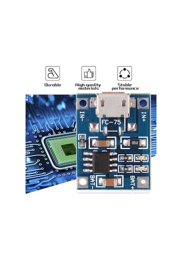 Ma 5v Mini Mikro Usb 1a Tp4056 Lityum Pil Şarj Kartı Şarj Aleti M