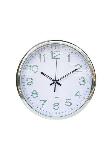 Yuvarlak Gümüş Çocuk Anime Çalar Saat Tik Tak Etmeyen Analog Saat Diğer