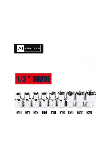 9 Parça 1/'2 E-torx Lokma Setı -sbglobal