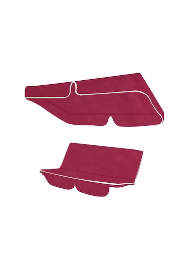 Bahçe Salıncağı Minder Seti 2 Kişilik Tenteli Bordo Minder Seti (481637975)