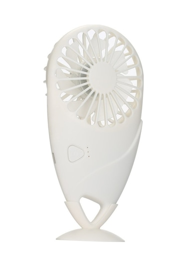 Fortunelane Mini Masaüstü Buzlu Fan, 3 Hız Ayarı, Usb Şarj Edilebilir, Dahili Pil, Beyaz Model: Pd-fs-002