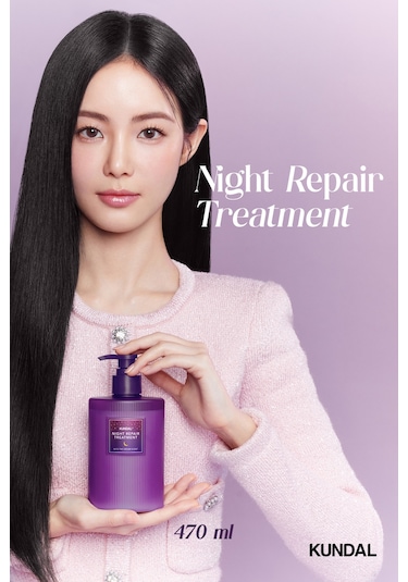 Gece Boyu Saçları Besleyen Onaran Ve Nemlendiren Saç Bakım Kremi Kundal Night Repair Treatment 470ml