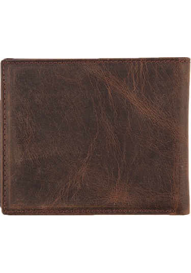 Hakiki Deri Erkek Cüzdan Eskitme Kahve Kahverengi