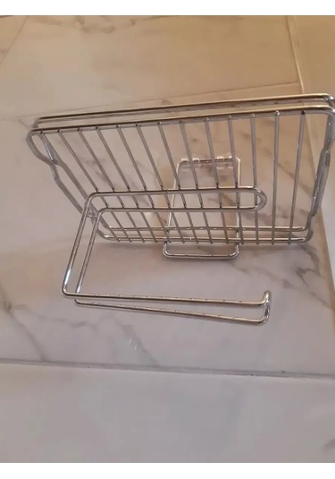 Potato Kendinden Yapışkanlı Raflı Tuvalet Kağıdı Askısı 233155191 Krom