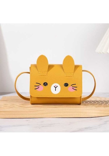 Dancemonkey Sevimli Mini Omuz Askılı Bozuk Para Kadın Kız Çocuk Çantası Turuncu Renk Turuncu