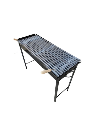 İklim Demir Oluklu Izgaralı Kömürlü Mangal 40 x 100 CM