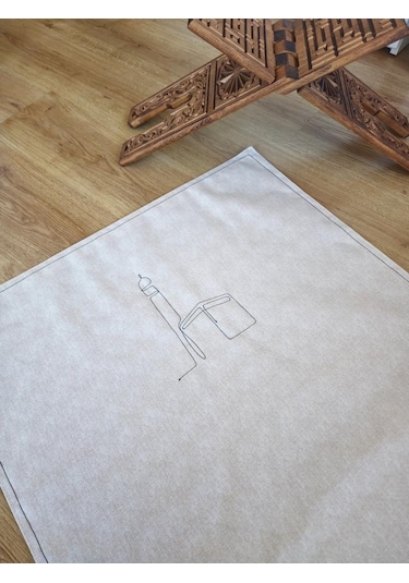 Seccade Naturel Düz Ham Keten Yumuşak Iç Dolgulu 70x115 Sade Ç4 Bej