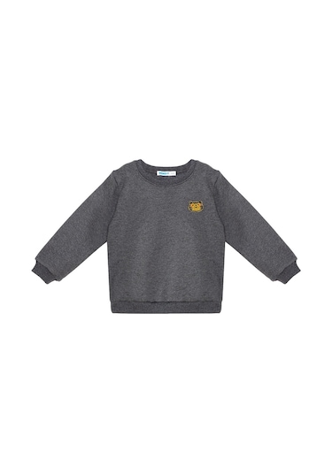 Denokids Kedi Erkek Bebek Eşofman Takım - Koyu Gri