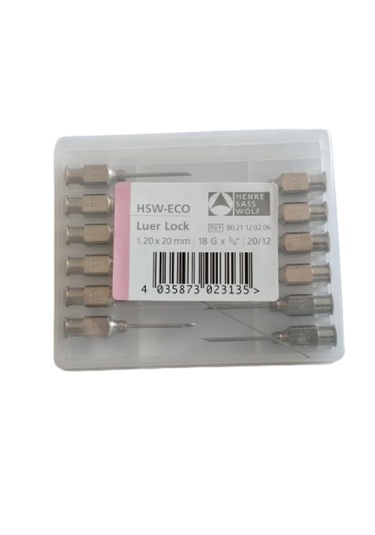 Henke - Enjektör Ucu Çelik 18g X 3/4" 1 Paket 12 Adet