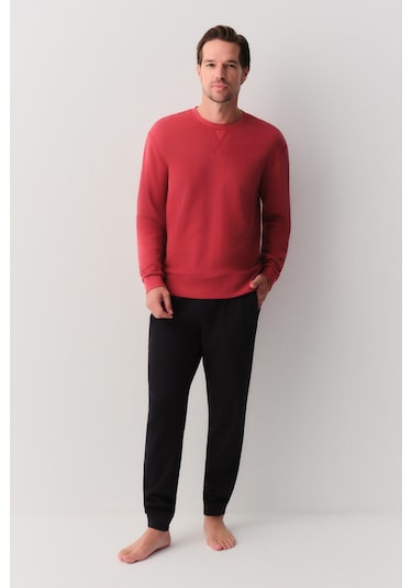 Suwen Cliff Erkek Pijama Takımı Sh26316660556 Koyu Lacivert