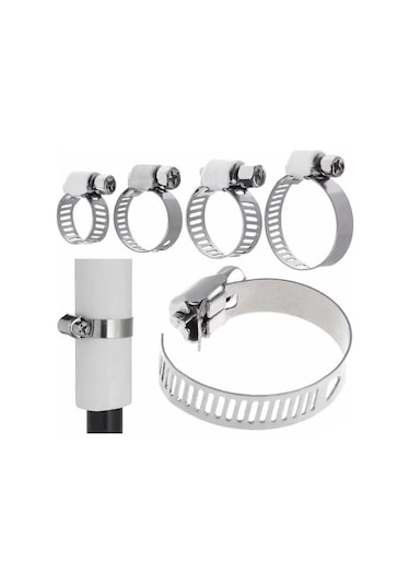 Ayarlı Metal Hortum Kelepçesi Vidalı 20-30 mm 30 Adet